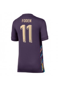 Engeland Phil Foden #11 Voetbaltruitje Uit tenue Dames EK 2024 Korte Mouw